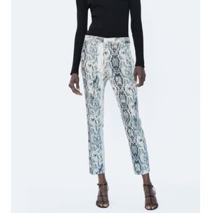 Snake print trousers